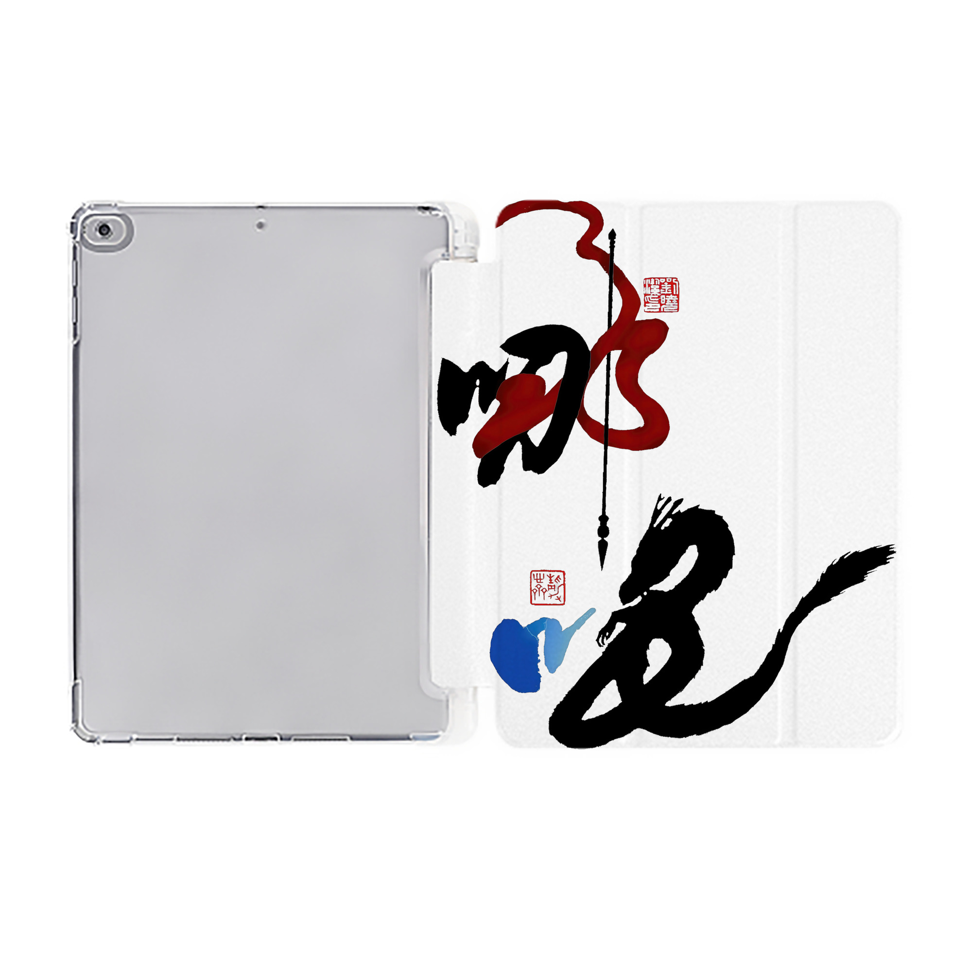 （画像用） Ne Zha 2 ナタ 魔童の大暴れ IPad ケース ペン収納付き 三つ折りスタンド PUレザー×シリコン 対応機種9.5/10.5/10.9インチ